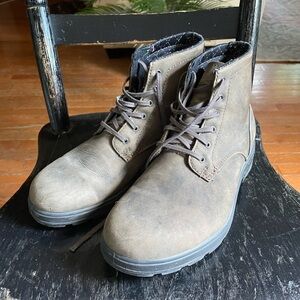 Blundstone Brown Leather Boots Rugged Ankle-High